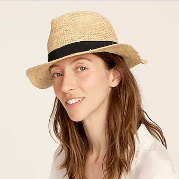 NWT J. Crew Packable Straw Hat L/XL